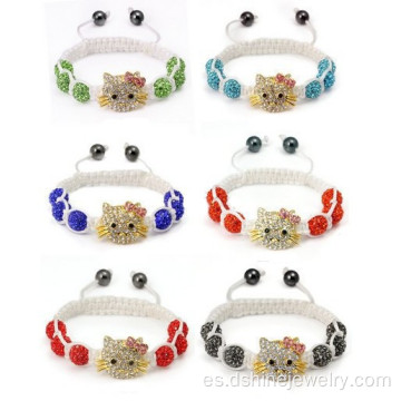 Hola linda Kitty encanto pulseras abalorios para niños